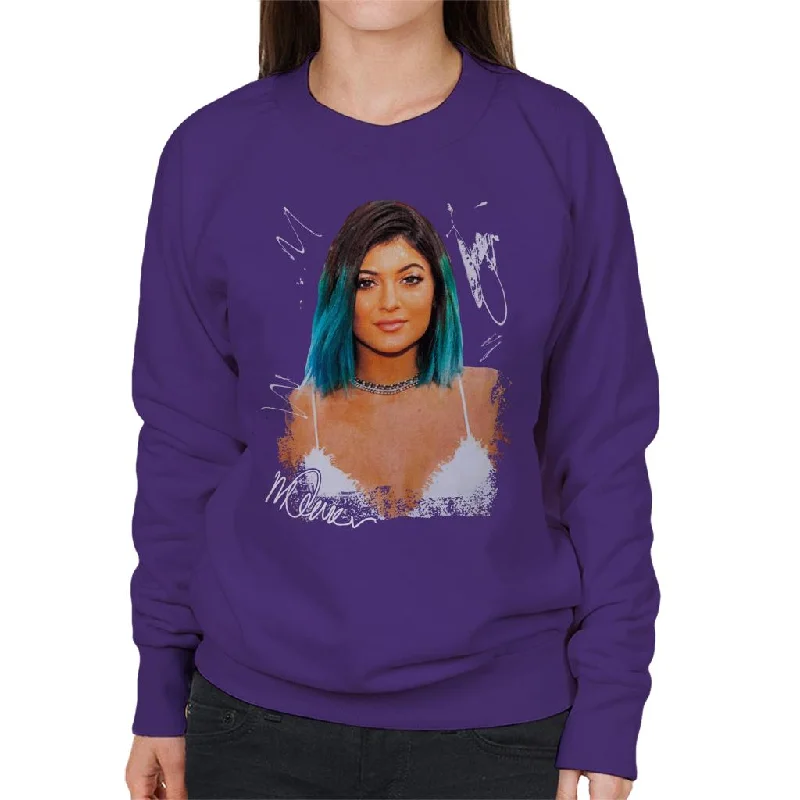 Sidney Maurer Original Portrait Of Kylie Jenner Women's Sweatshirt Hoodie with Hem Elastic Stretchable Comfortable Sidney Maurer Original Portrait Of Kylie Jenner Women's Sweatshirt Hoodie with Hem Elastic Stretchable Comfortable