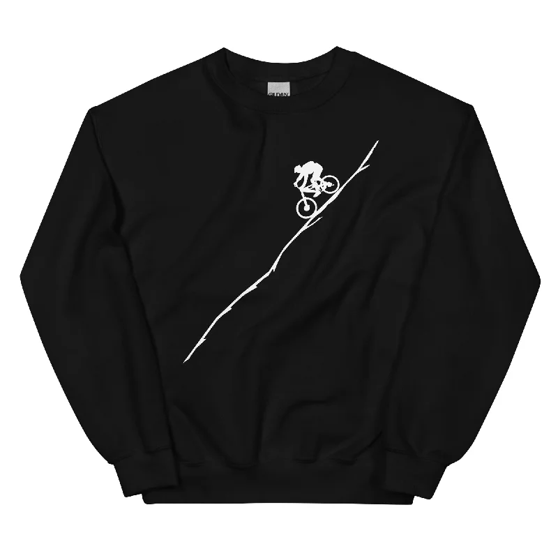 Mountaingbiking - (M) - Sweatshirt (Unisex) Hoodie with Raglan Sleeves Sporty Comfortable Mountaingbiking - (M) - Sweatshirt (Unisex) Hoodie with Raglan Sleeves Sporty Comfortable