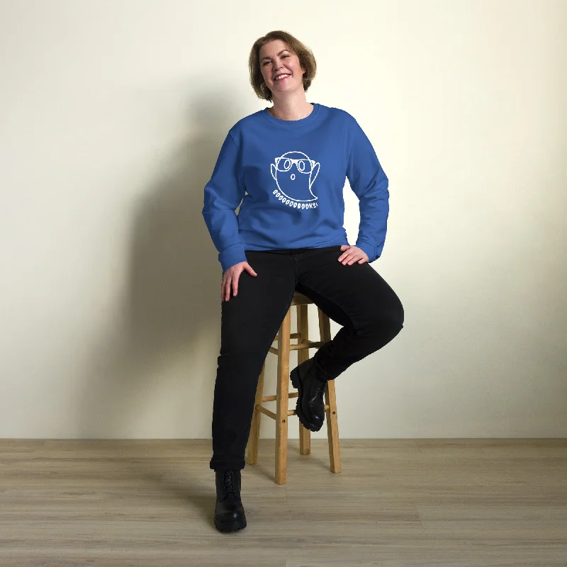 Booooks Halloween Graphic Women Organic Sweatshirt Hoodie with Drawcord Adjustable Secure Booooks Halloween Graphic Women Organic Sweatshirt Hoodie with Drawcord Adjustable Secure