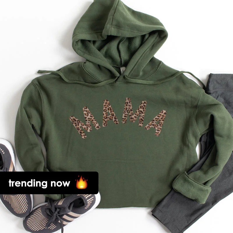 Mama Leopard Hoodie 00 (MRK X) Hoodie with Stripes Bold Sporty