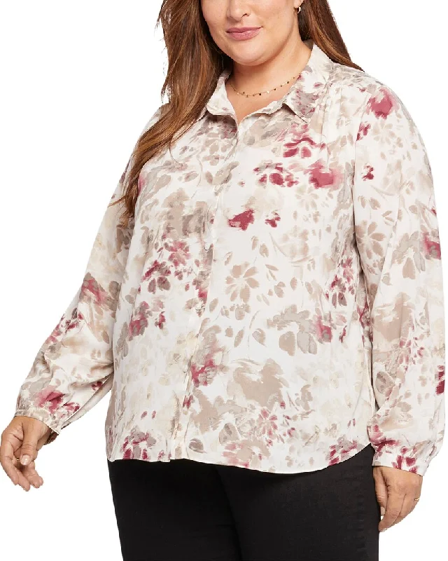 Nydj Plus Modern Blouse Soft Modal Blouse