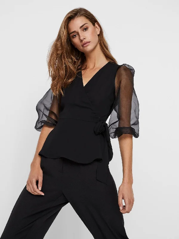 Γυναικεία μπλούζα poof μανίκια VMMARIA 3/4 WRAP BLOUSE VMA 10235750 | 10235750 Lightweight Chiffon Blouse Γυναικεία μπλούζα poof μανίκια VMMARIA 3/4 WRAP BLOUSE VMA 10235750 | 10235750 Lightweight Chiffon Blouse