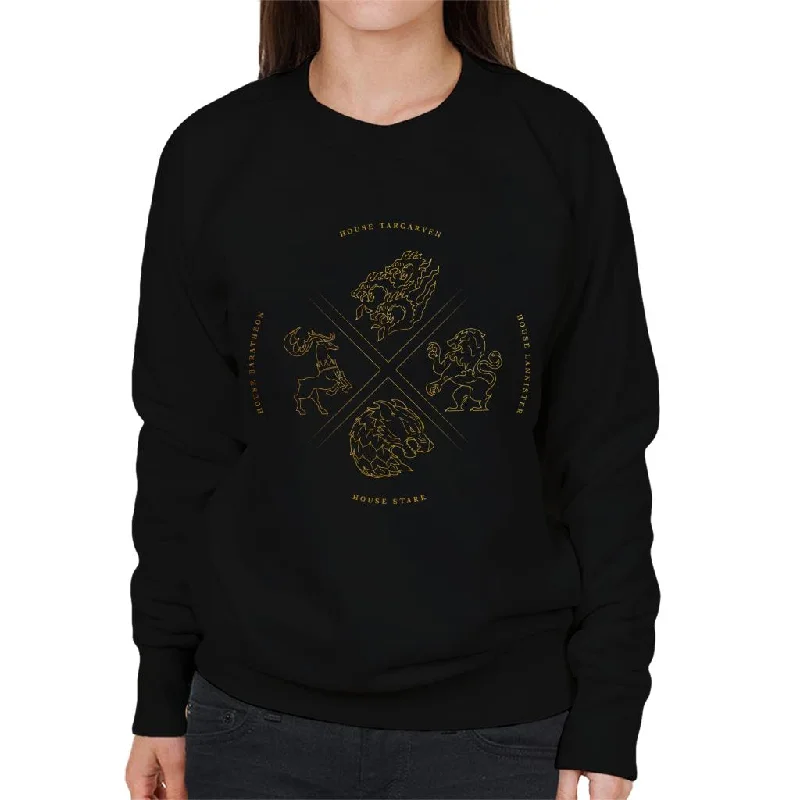 Game Of Thrones The Feuding Houses Women's Sweatshirt Hoodie with Oversized Fit Loose Comfortable Game Of Thrones The Feuding Houses Women's Sweatshirt Hoodie with Oversized Fit Loose Comfortable