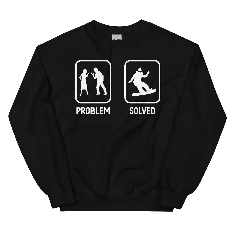 Problem Solved - Frau Snowboarding - Sweatshirt (Unisex) Hoodie with Pocket Utility Practical Problem Solved - Frau Snowboarding - Sweatshirt (Unisex) Hoodie with Pocket Utility Practical