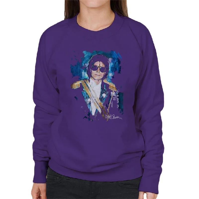 Sidney Maurer Original Portrait Of Michael Jackson 1984 Grammys Women's Sweatshirt Hoodie with Oversized Fit Loose Comfortable Sidney Maurer Original Portrait Of Michael Jackson 1984 Grammys Women's Sweatshirt Hoodie with Oversized Fit Loose Comfortable