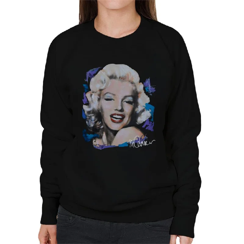 Sidney Maurer Original Portrait Of Marilyn Monroe Red Lips Women's Sweatshirt Hooded Sweatshirt Casual Wear Street Style Sidney Maurer Original Portrait Of Marilyn Monroe Red Lips Women's Sweatshirt Hooded Sweatshirt Casual Wear Street Style