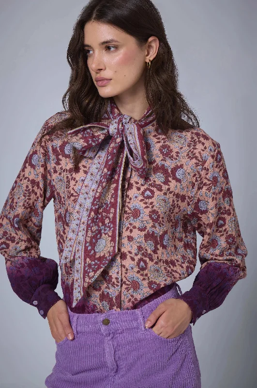 Blouse H24boch Camel Drape Neck Blouse