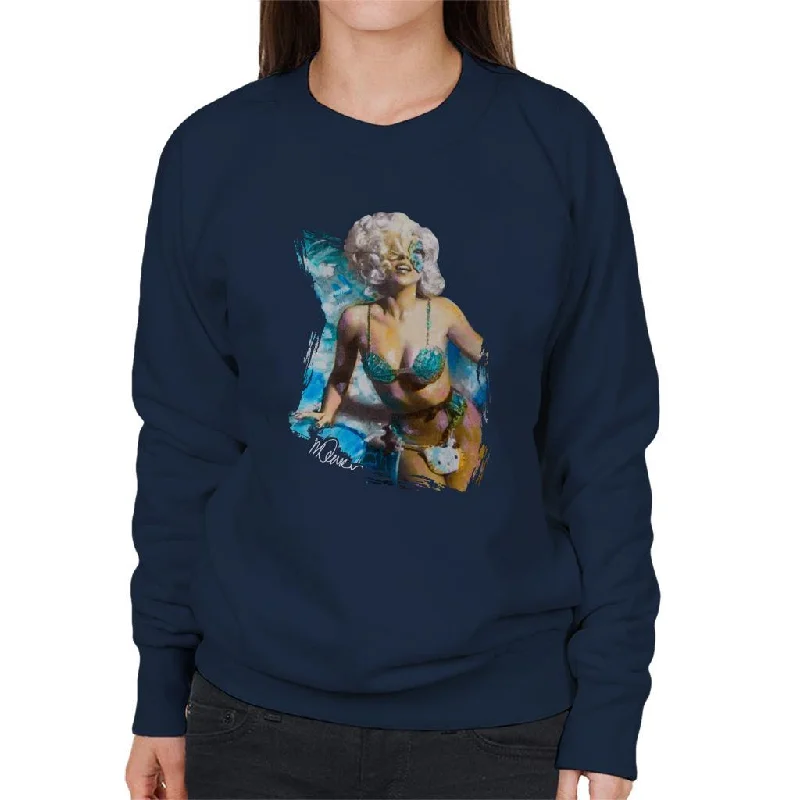 Sidney Maurer Original Portrait Of Lady Gaga Sea Shell Bikini Women's Sweatshirt Hoodie with Typography Text Message Sidney Maurer Original Portrait Of Lady Gaga Sea Shell Bikini Women's Sweatshirt Hoodie with Typography Text Message