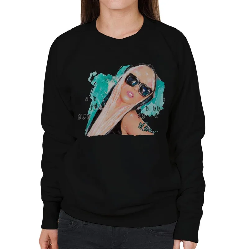 Sidney Maurer Original Portrait Of Lady Gaga Shades Women's Sweatshirt Hoodie with Pastel Soft Subtle Sidney Maurer Original Portrait Of Lady Gaga Shades Women's Sweatshirt Hoodie with Pastel Soft Subtle