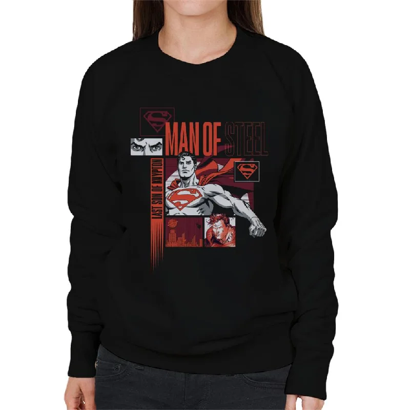 Superman Last Son Of Krypton Montage Women's Sweatshirt Hoodie with Cuffed Sleeves Snug Secure Superman Last Son Of Krypton Montage Women's Sweatshirt Hoodie with Cuffed Sleeves Snug Secure