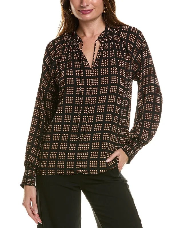 T Tahari Smocked Blouse Everyday Stylish Blouse