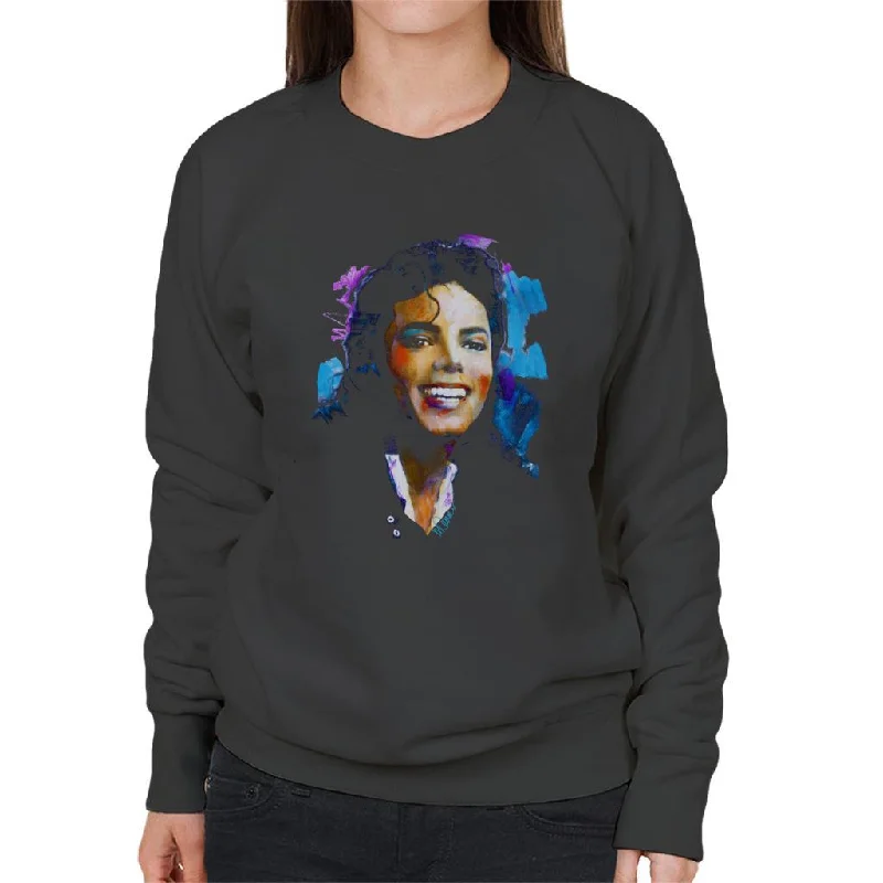 Sidney Maurer Original Portrait Of Michael Jackson Smile Women's Sweatshirt Hoodie with Logo Branding Identity Sidney Maurer Original Portrait Of Michael Jackson Smile Women's Sweatshirt Hoodie with Logo Branding Identity