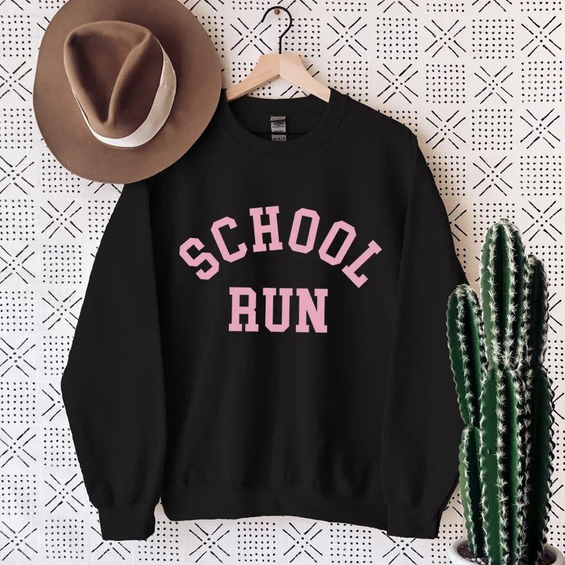 School Run College Sweatshirt (MRK X) Hoodie with Mock Neck Collared Structured
