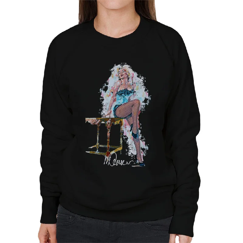 Sidney Maurer Original Portrait Of Marilyn Monroe Stockings Women's Sweatshirt Hoodie with Hem Contrast Bold Stylish Sidney Maurer Original Portrait Of Marilyn Monroe Stockings Women's Sweatshirt Hoodie with Hem Contrast Bold Stylish