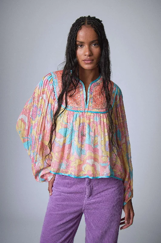 Blouse H24bolb Print Slim Fit Blouse