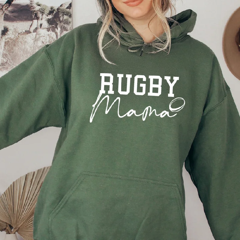Rugby Mama Pitchside Hoodie Hoodie with Raglan Sleeves Sporty Comfortable