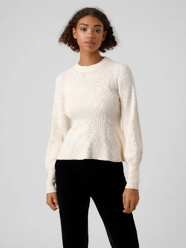 Γυναικεία μπλούζα πλεκτή VMHOLLY LS O-NECK PEPLUM BLOUSE 10268921 | 10268921 Sheer Sleeve Blouse Γυναικεία μπλούζα πλεκτή VMHOLLY LS O-NECK PEPLUM BLOUSE 10268921 | 10268921 Sheer Sleeve Blouse