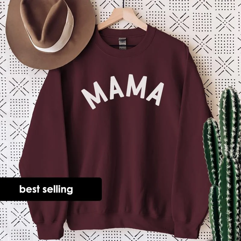 Mama Classic Sweatshirt (MRK X) Hoodie with Toggle Buttons Decorative Unique