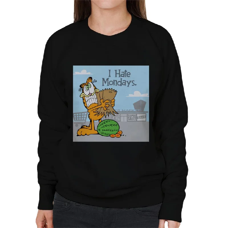 Garfield Grocery Shopping Hate Mondays Women's Sweatshirt Hoodie with Metallic Shiny Futuristic Garfield Grocery Shopping Hate Mondays Women's Sweatshirt Hoodie with Metallic Shiny Futuristic