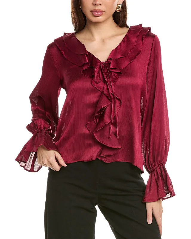 Vince Camuto Ruffle Blouse Loose Fit Blouse
