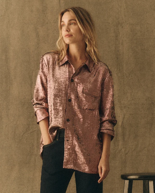 Blouse T1227b764 Lounge Rose-Gold Lightweight Linen Blouse