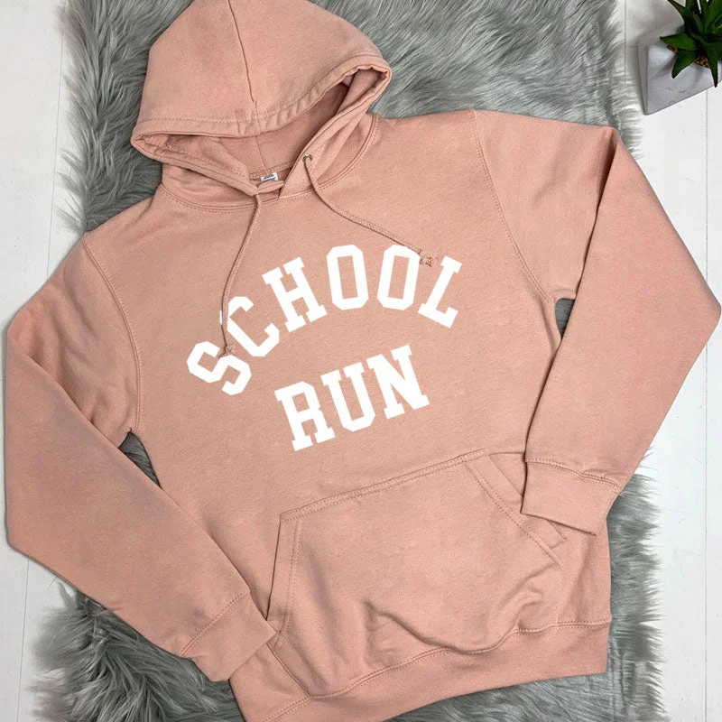 School Run College Hoodie (MRK X) Hoodie with Cropped Fit Short Trendy