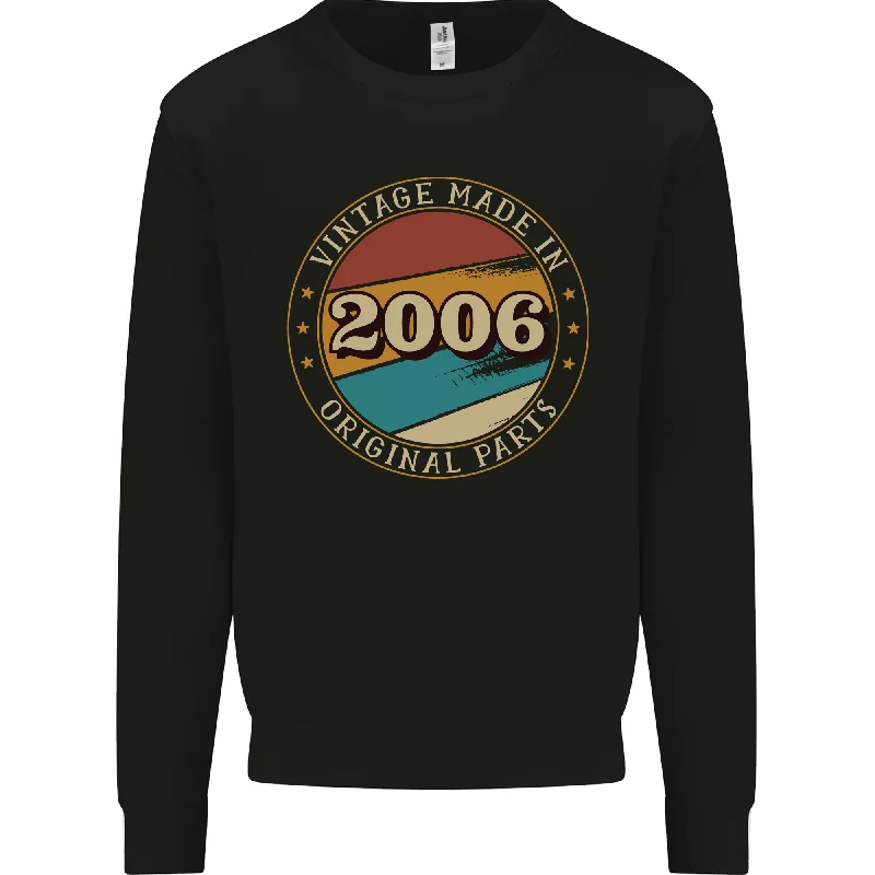 18th Birthday Vintage Made In 2006 Mens Sweatshirt Jumper Hoodie with Cuffed Sleeves Snug Secure 18th Birthday Vintage Made In 2006 Mens Sweatshirt Jumper Hoodie with Cuffed Sleeves Snug Secure
