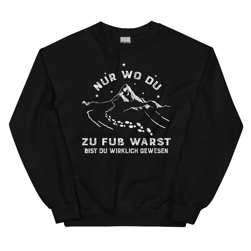 Nur wo du zu fuss warst - Sweatshirt (Unisex) Hoodie with Button Placket Classic Preppy Nur wo du zu fuss warst - Sweatshirt (Unisex) Hoodie with Button Placket Classic Preppy