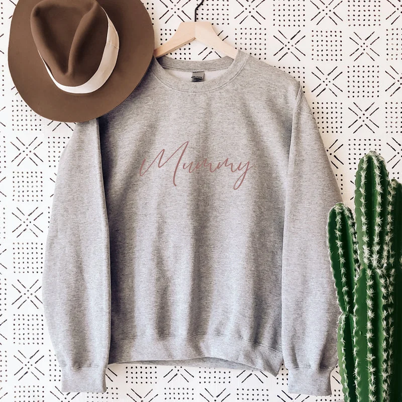 Pure Love- Mummy Script Sweatshirt Hoodie with Monochrome Minimalist Simple