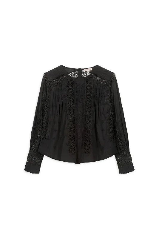 Blouse Jeannine Black Vintage Lace Blouse