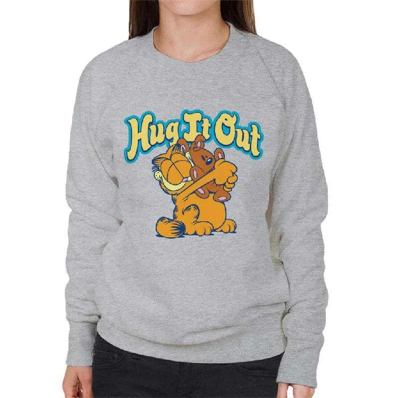 Garfield Hug It Out Pooky Women's Sweatshirt Hoodie with Hem Frayed Vintage Worn