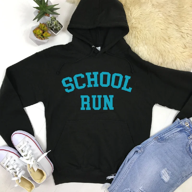 School Run College Hoodie (MRK X) Hoodie with Hood Adjustable Protection