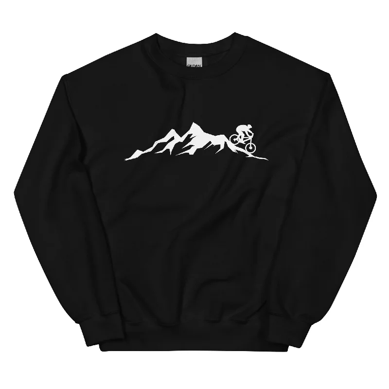 Berge - Mountainbike - (M) - Sweatshirt (Unisex) Hoodie with Typography Text Message Berge - Mountainbike - (M) - Sweatshirt (Unisex) Hoodie with Typography Text Message