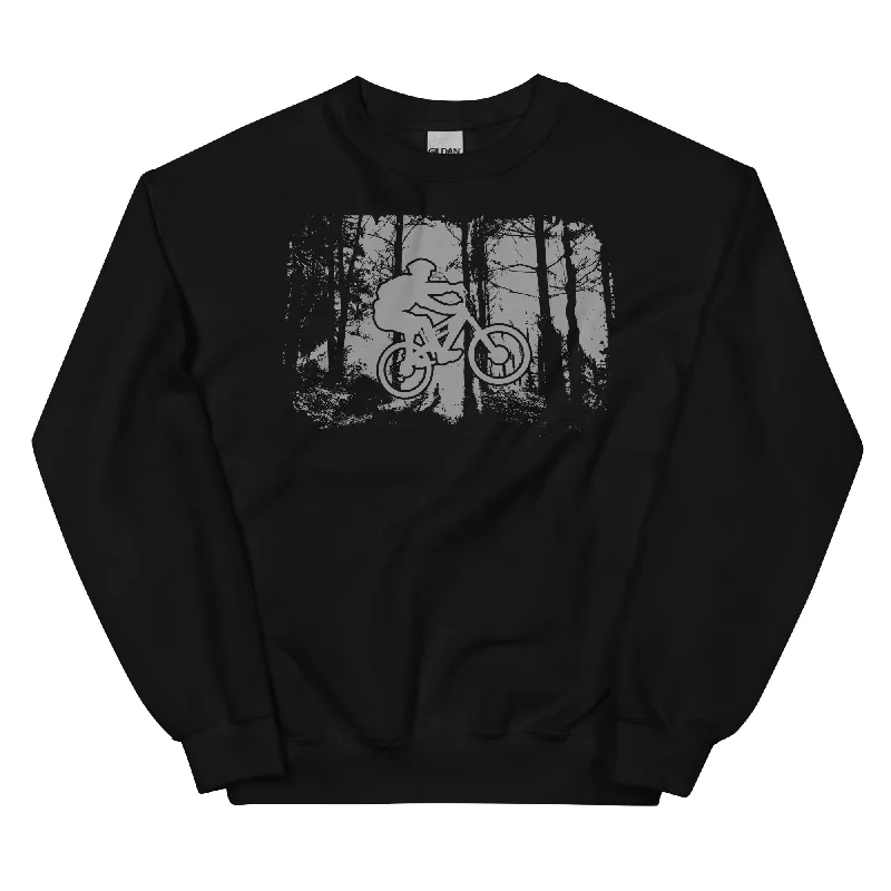 Mountainbiken im Wald - (M) - Sweatshirt (Unisex) Hoodie with Hood Adjustable Protection