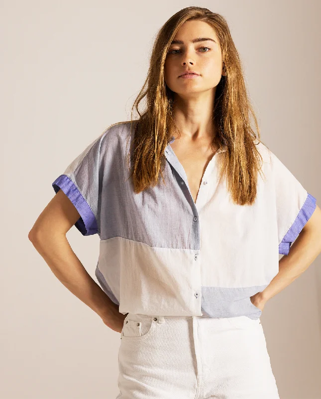 Blouse Louison Louison Mixaqua Bleu Delicate Bow Blouse