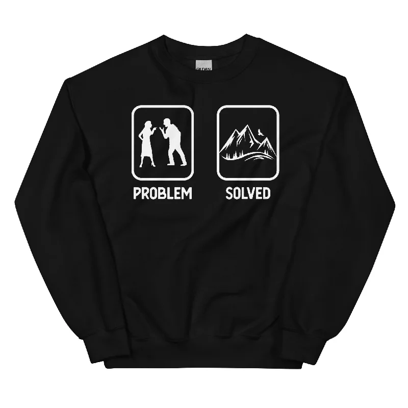 Problem Solved - Berge - Sweatshirt (Unisex) Hoodie with Ribbed Neckline Snug Warm