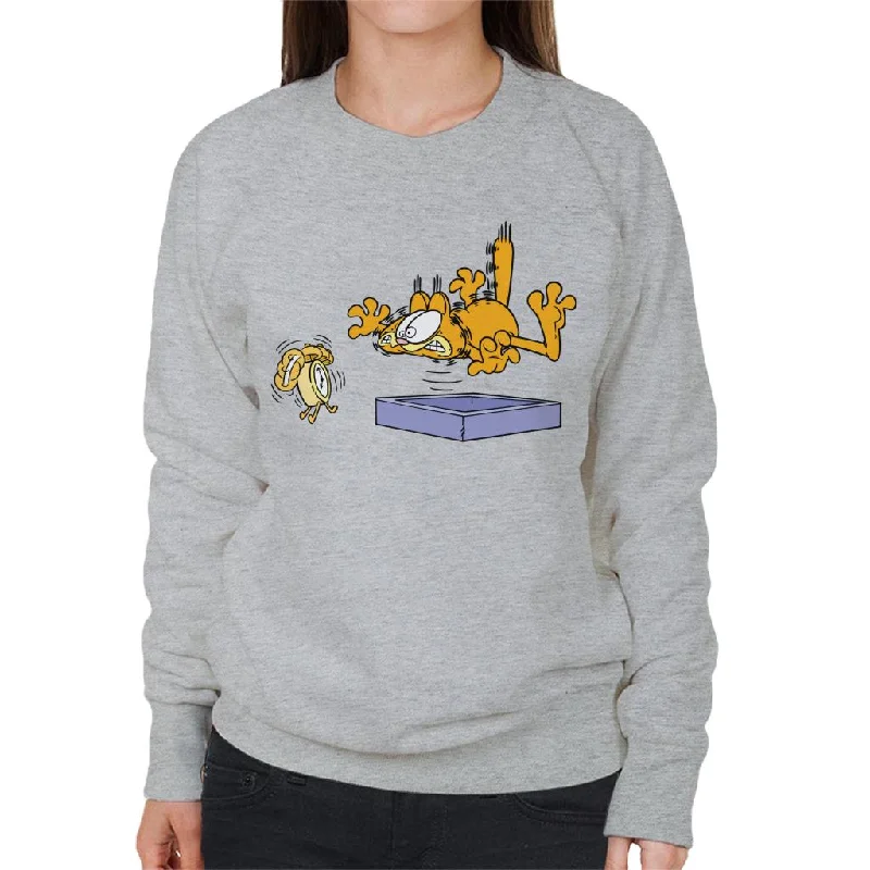 Garfield Alarm Clock Wake Up Women's Sweatshirt Hoodie with Lining Warm Insulated