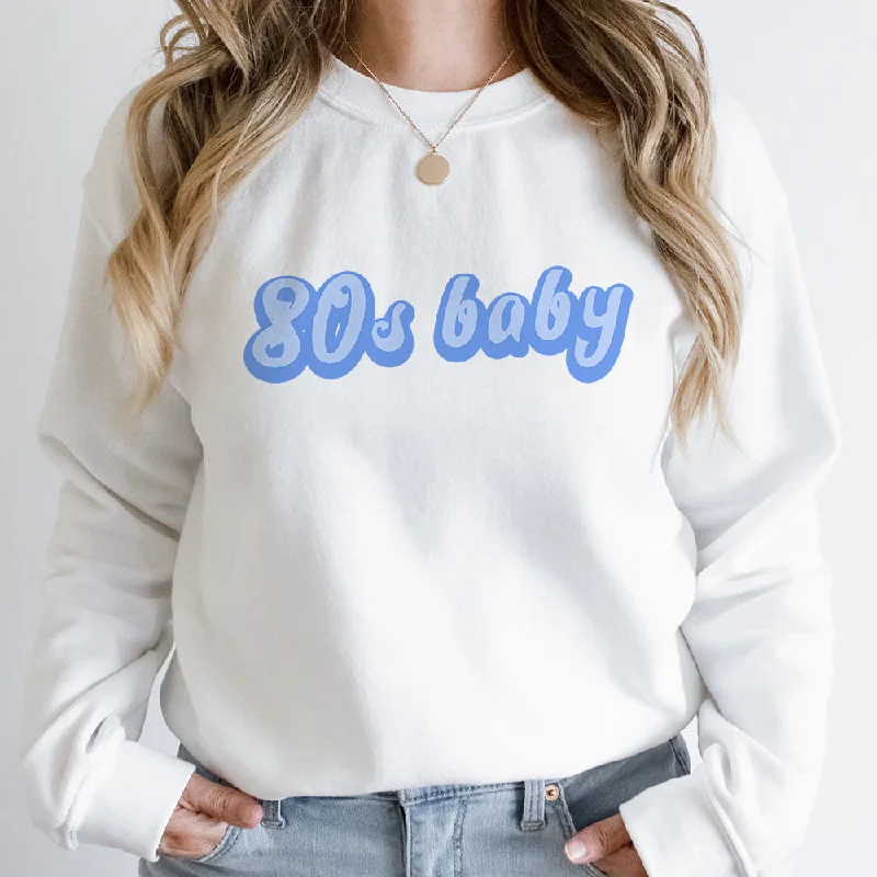 80s Baby Decade Sweatshirt Hoodie with Logo Branding Identity