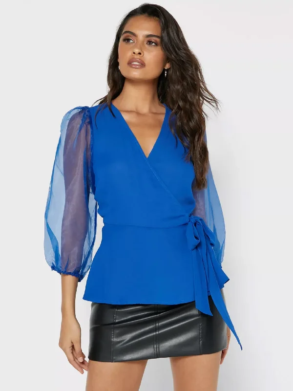 Γυναικεία μπλούζα poof μανίκια VMMARIA 3/4 WRAP BLOUSE VMA 10235750 | 10235750 Sleeveless Summer Blouse Γυναικεία μπλούζα poof μανίκια VMMARIA 3/4 WRAP BLOUSE VMA 10235750 | 10235750 Sleeveless Summer Blouse