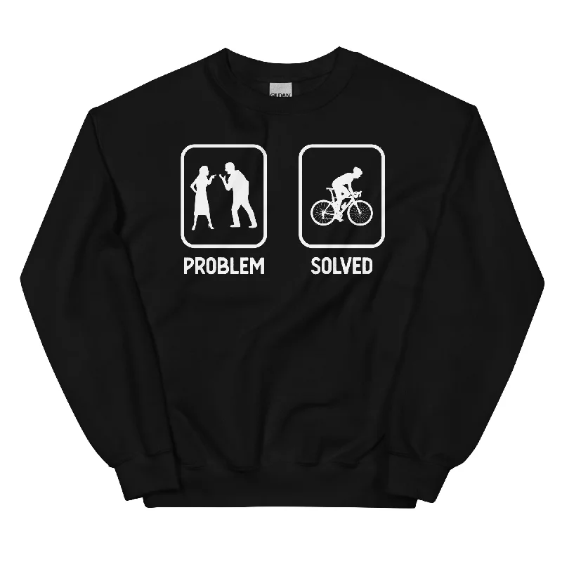 Problem Solved - Mann Radfahren - Sweatshirt (Unisex) Hoodie with Hem Drawcord Adjustable Customizable Problem Solved - Mann Radfahren - Sweatshirt (Unisex) Hoodie with Hem Drawcord Adjustable Customizable