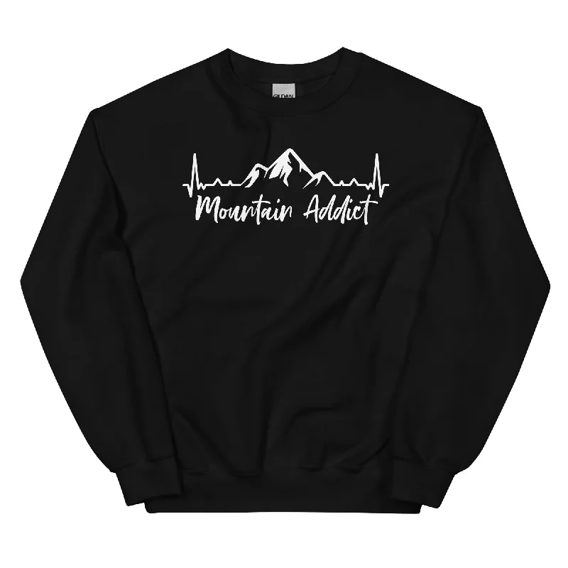 Berge Addict 1 - Sweatshirt (Unisex) Hoodie with Bell Sleeves Flared Feminine