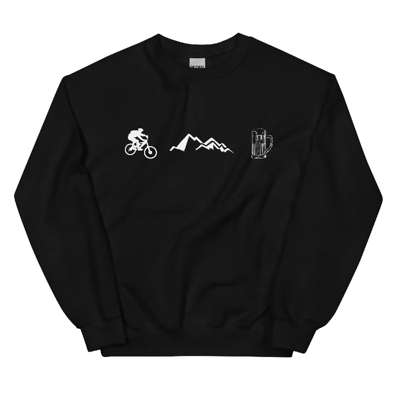 Radfahren, Berge und Bier - Sweatshirt (Unisex) Hoodie with Belted Waist Structured Tailored Radfahren, Berge und Bier - Sweatshirt (Unisex) Hoodie with Belted Waist Structured Tailored