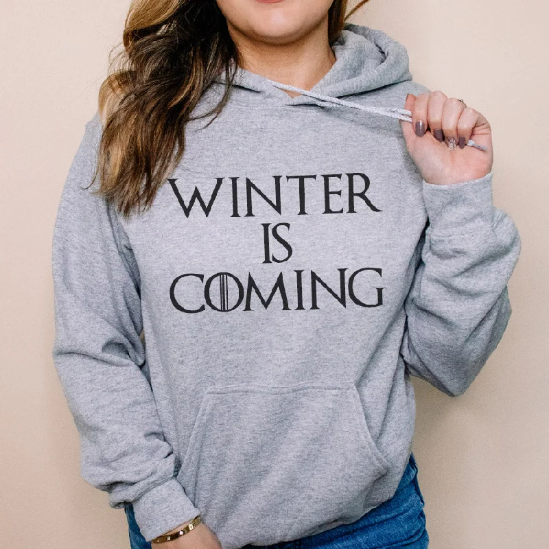 Winter Is Coming Hoodie Hoodie with Camouflage Military Edgy