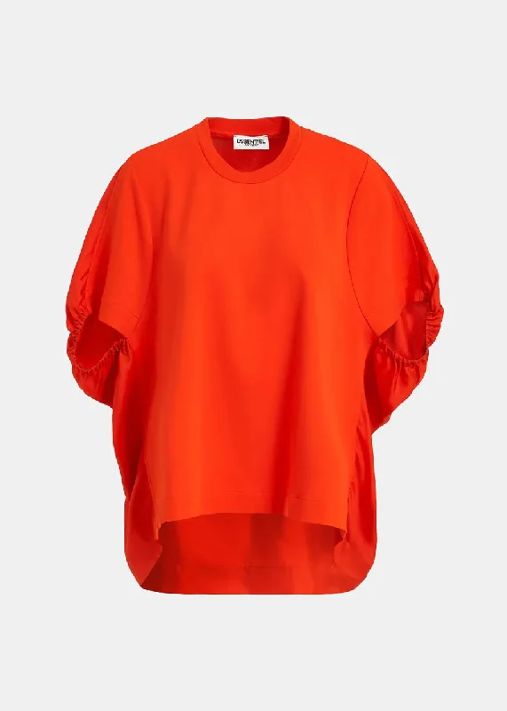 Blouse Esilky Red Puff Sleeve Blouse
