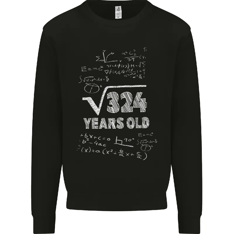 18th Birthday 18 Year Old Geek Funny Maths Mens Sweatshirt Jumper Hoodie with Print Artistic Unique 18th Birthday 18 Year Old Geek Funny Maths Mens Sweatshirt Jumper Hoodie with Print Artistic Unique