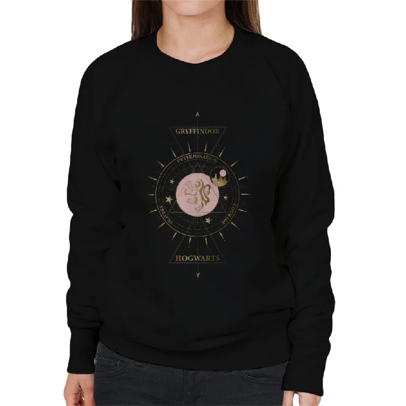 Harry Potter Gryffindor Gold Lion Emblem Women's Sweatshirt Hoodie with Relaxed Fit Easy Casual Harry Potter Gryffindor Gold Lion Emblem Women's Sweatshirt Hoodie with Relaxed Fit Easy Casual