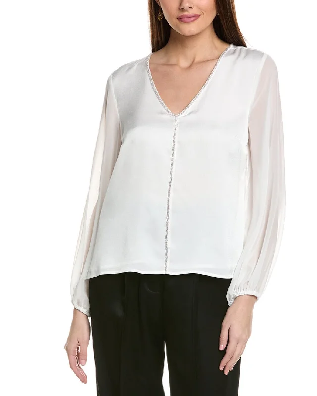 Vince Camuto Chiffon Blouse Soft Satin Blouse