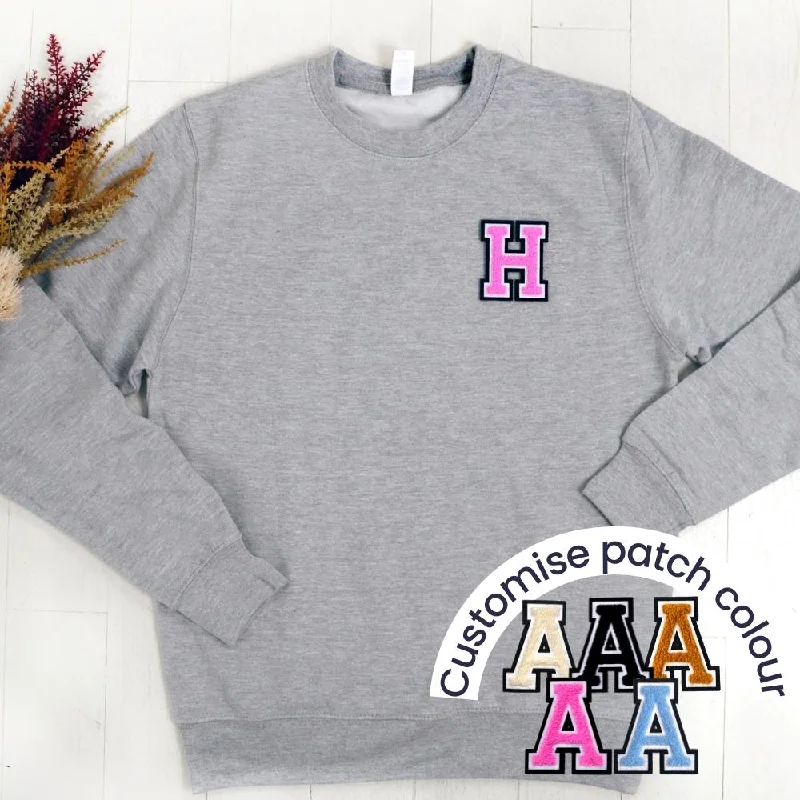 Patch 22 Adults Heather Grey Initial Sweatshirt Hoodie with Tied Waist Feminine Flattering Patch 22 Adults Heather Grey Initial Sweatshirt Hoodie with Tied Waist Feminine Flattering