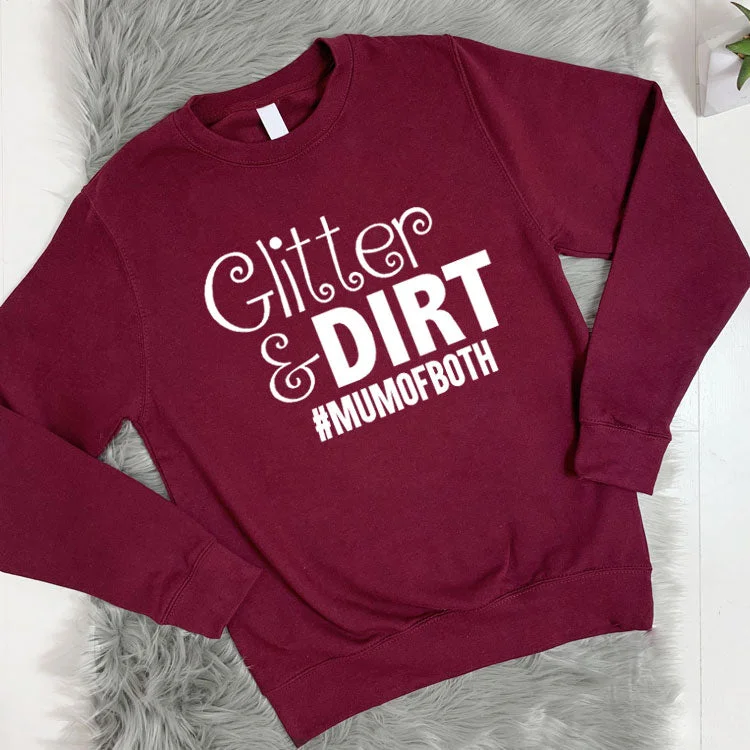 Glitter and Dirt Crew Sweatshirt (MRK X) Hoodie with Reflective Safety Nightwear