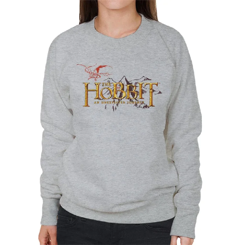The Hobbit An Unexpected Journey Logo Women's Sweatshirt Hoodie with Typography Text Message The Hobbit An Unexpected Journey Logo Women's Sweatshirt Hoodie with Typography Text Message